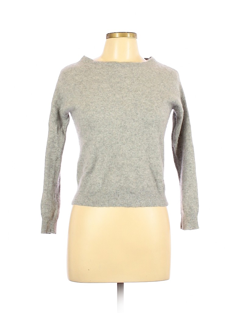 Jcpenney 100% Cashmere Solid Gray Cashmere Pullover Sweater Size L - 72 ...