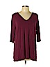 J.jill Purple 3/4 Sleeve Top Size L (petite) - photo 1