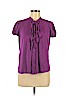 Prada 100% Viscose Purple Short Sleeve Blouse Size EU (IT) 40 / US 4 - photo 1