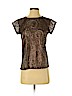 SW3 Bespoke 100% Polyester Brown Short Sleeve Blouse Size P (petite) - photo 1