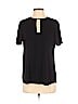 Rebecca Taylor 100% Polyester Black Short Sleeve Top Size 4 - photo 1