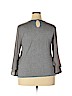 Ann Taylor LOFT Outlet 100% Polyester Gray Long Sleeve Blouse Size XL - photo 2