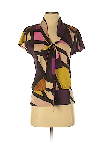 Diane von Furstenberg Short Sleeve Silk Top (view 1)