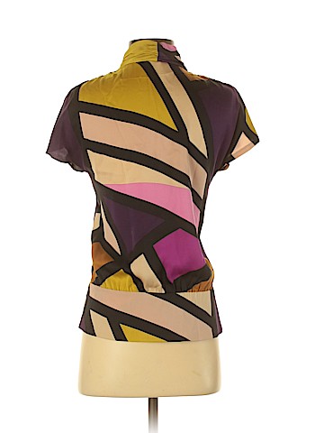 Diane von Furstenberg Short Sleeve Silk Top (view 2)