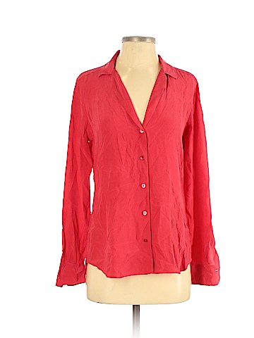 Equipment Long Sleeve Silk Top (view 1)