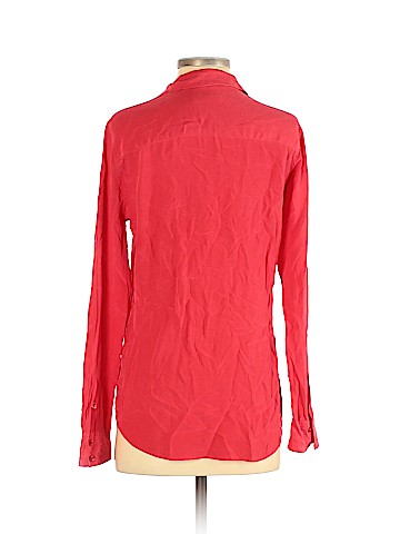 Equipment Long Sleeve Silk Top (view 2)