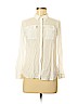 a.n.a. A New Approach 100% Rayon White Long Sleeve Button-Down Shirt Size M (petite) - photo 1