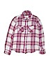 SO 100% Polyester Checkered-gingham Ivory Long Sleeve Button-Down Shirt Size XS (youth) - photo 1
