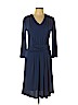 Jones New York 100% Polyester Blue Casual Dress Size L (petite) - photo 1