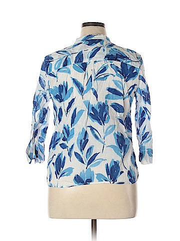 Alfred Dunner 3/4 Sleeve Button-Down Shirt (view 2)