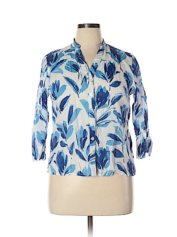 Alfred Dunner 3/4 Sleeve Button-Down Shirt (view 1)