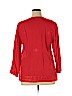 Uzman Giyim 100% Cotton Red 3/4 Sleeve Blouse Size XL - photo 2