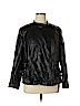 Assorted Brands 100% Polyester Black Faux Leather Jacket Size 1X - photo 1