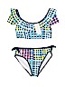 Jantzen Checkered-gingham Blue Two Piece Swimsuit Size 12 - photo 1