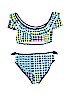 Jantzen Checkered-gingham Blue Two Piece Swimsuit Size 12 - photo 2
