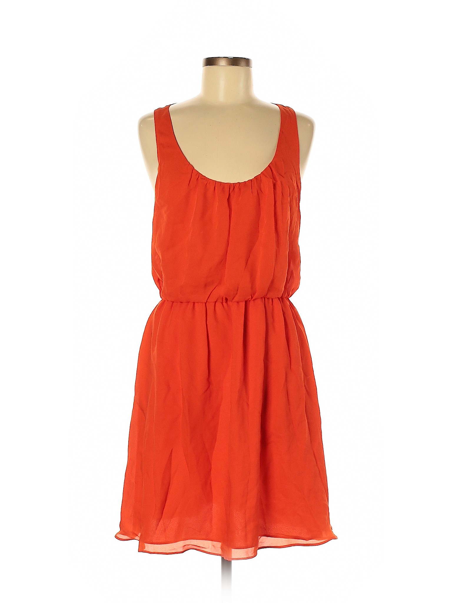 Alice + Olivia 100% Polyester Solid Orange Casual Dress Size M - 79% ...