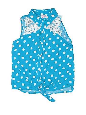 Justice Sleeveless Button-Down Shirt (view 1)