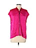 Elie Tahari Pink Short Sleeve Silk Top Size S - photo 1