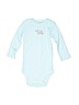 Carter's 100% Cotton Blue Long Sleeve Onesie 6-9 MO / 9 MO - photo 1
