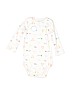 Carter's 100% Cotton Print White Long Sleeve Onesie 6-9 MO / 9 MO - photo 1