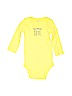 Carter's 100% Cotton Yellow Long Sleeve Onesie 6-9 MO / 9 MO - photo 1
