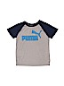 Puma 100% Polyester Graphic Blue Short Sleeve T-Shirt Size 4 - photo 1