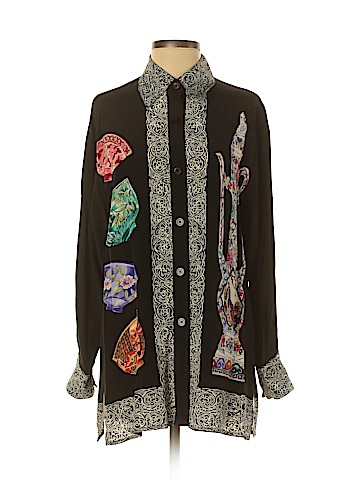 Diane von Furstenberg Long Sleeve Silk Top (view 1)