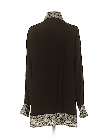 Diane von Furstenberg Long Sleeve Silk Top (view 2)