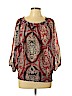 Daisy Fuentes 100% Polyester Red 3/4 Sleeve Blouse Size L - photo 1