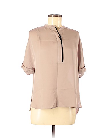 Vince. Short Sleeve Silk Top (view 1)