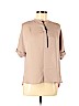 Vince. 100% Silk Tan Short Sleeve Silk Top Size XXS - photo 1