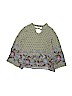 Arizona Jean Company 100% Rayon Print Green Long Sleeve Blouse Size 10 - 12 - photo 1