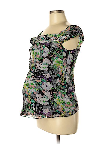 A Pea in the Pod Short Sleeve Silk Top (view 1)