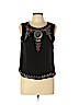 Alice + Olivia 100% Silk Black Sleeveless Silk Top Size L - photo 1