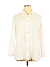 Eileen Fisher 100% Cotton White Long Sleeve Button-Down Shirt Size 1X - photo 1