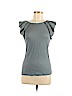 Ann Taylor LOFT Gray Short Sleeve Top Size M (petite) - photo 1