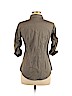 Theory Gray 3/4 Sleeve Button-Down Shirt Size M - photo 2