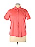 Foxcroft Pink Short Sleeve Button-Down Shirt Size 14 (petite) - photo 1