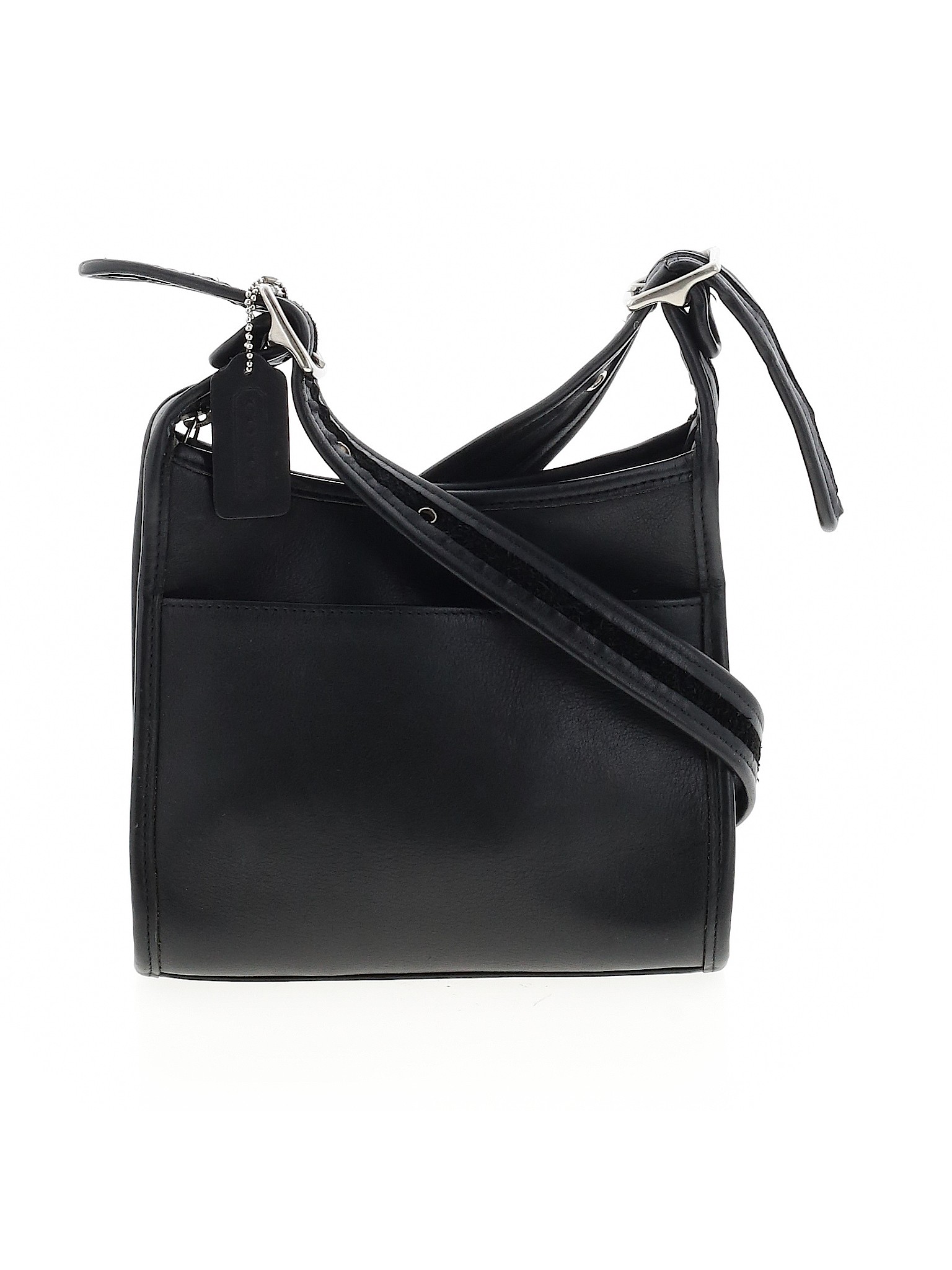 Coach 100 Leather Solid Black Leather Crossbody Bag One Size 79 off