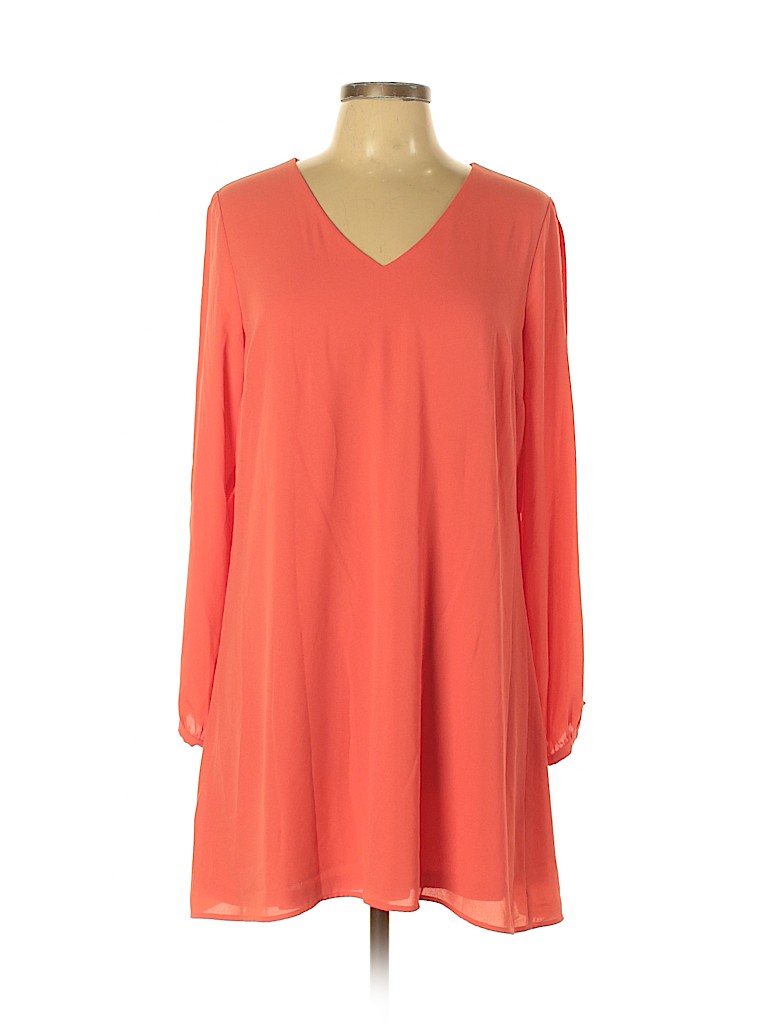 Worthington 100% Polyester Orange Casual Dress Size L (petite) - photo 1
