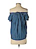 Ann Taylor LOFT Blue Short Sleeve Blouse Size XS (petite) - photo 2