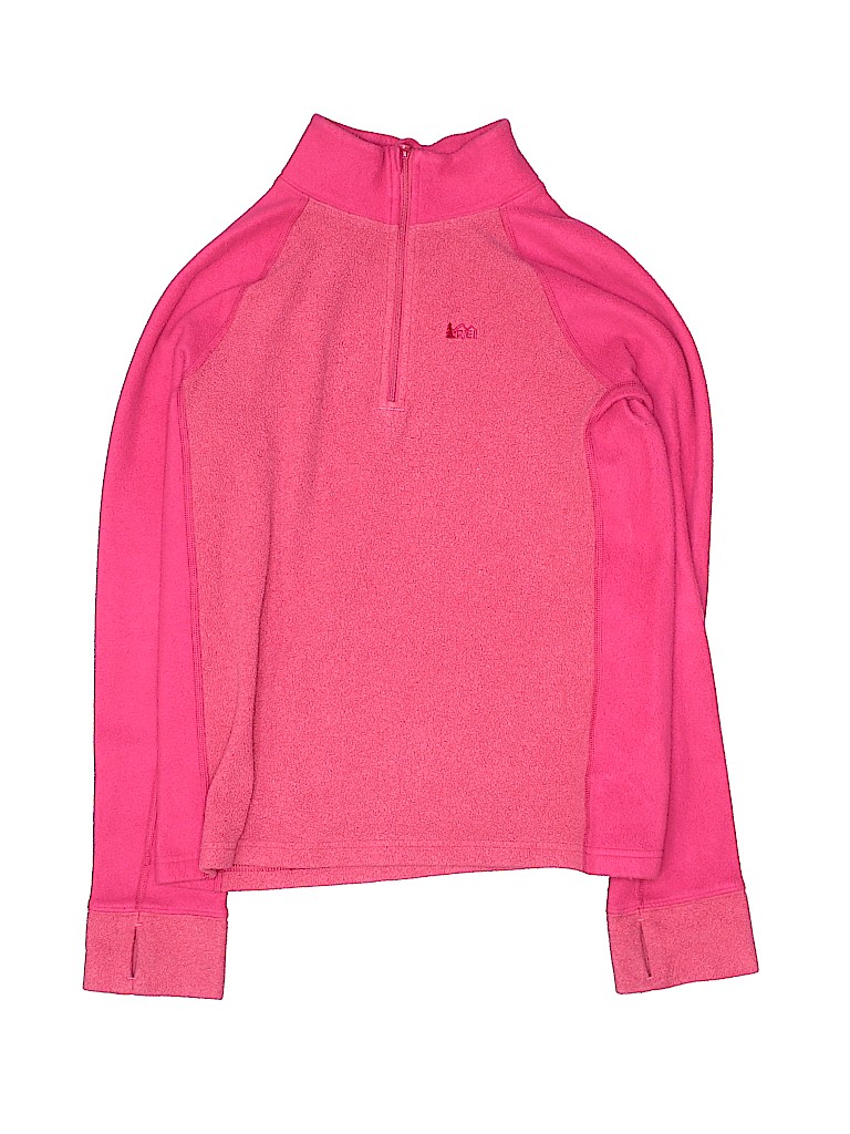 REI 100% Polyester Pink Fleece Jacket Size 14 - 16 - photo 1