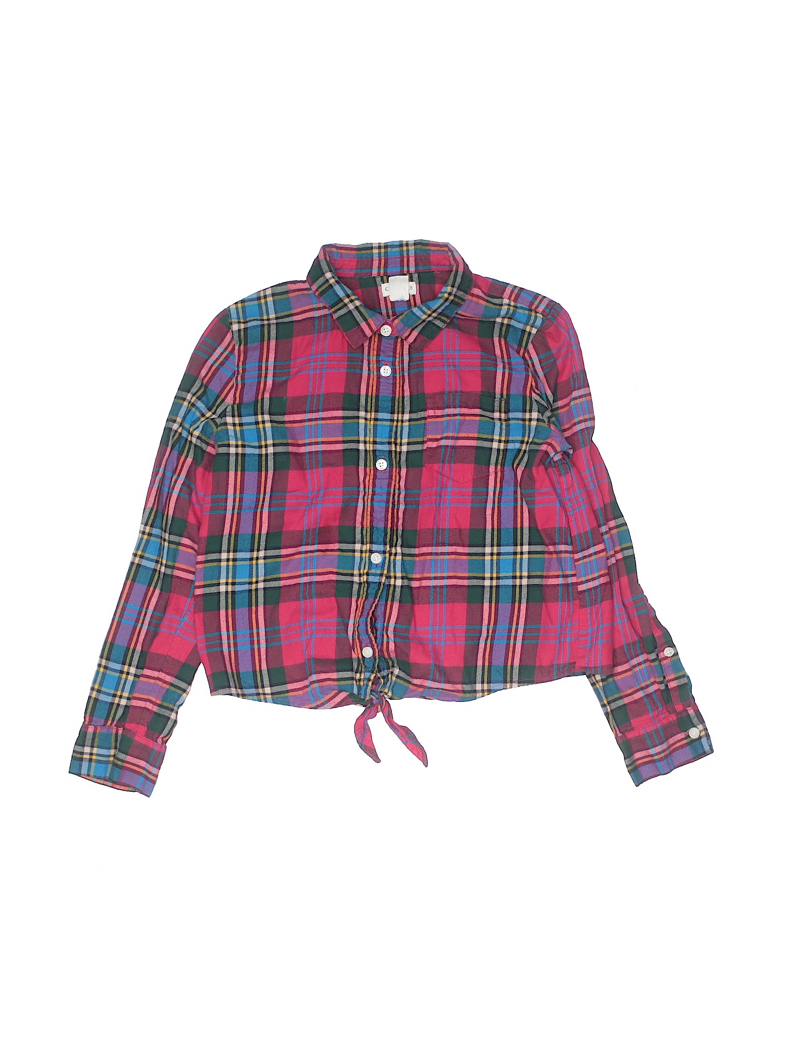 Crewcuts Outlet Girls Red Long Sleeve Button-Down Shirt 10 | eBay