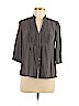 Banana Republic 100% Silk Gray 3/4 Sleeve Silk Top Size M (petite) - photo 1