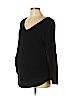Old Navy - Maternity 100% Cotton Black Long Sleeve T-Shirt Size L - photo 1