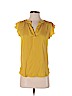 Ann Taylor LOFT 100% Polyester Yellow Short Sleeve Blouse Size XS - photo 1