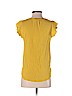 Ann Taylor LOFT 100% Polyester Yellow Short Sleeve Blouse Size XS - photo 2