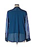 Ann Taylor Blue Long Sleeve Blouse Size XL - photo 2