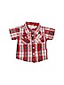 KZ Boys Red Short Sleeve Button-Down Shirt 9-12 MO / 12 MO - photo 1