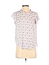 Ann Taylor LOFT 100% Polyester White Short Sleeve Blouse Size S (petite) - photo 1
